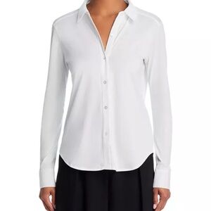 Theory Pima cotton button down collared shirt size medium white